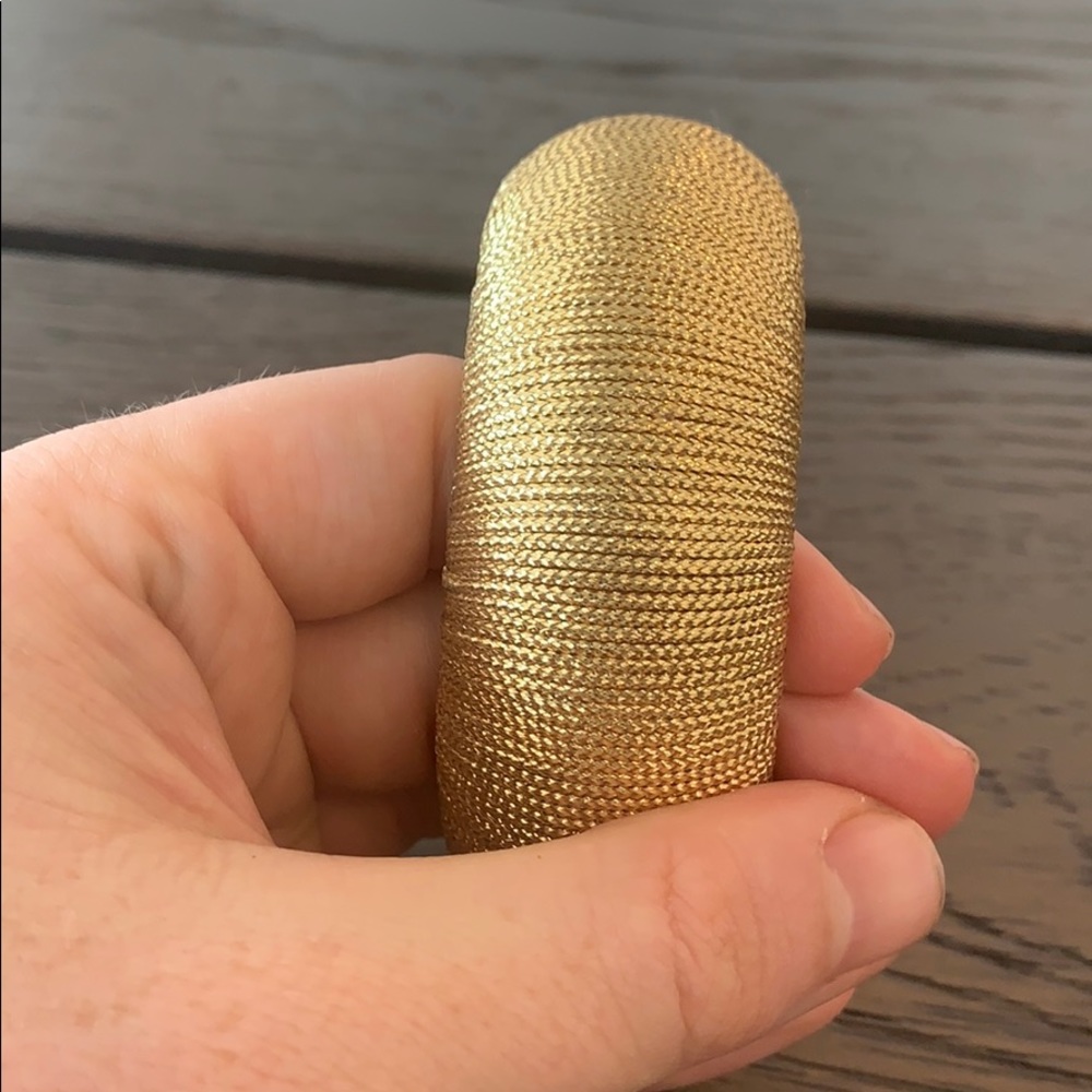 Gold  Wide Bangle - Picture 4 of 4